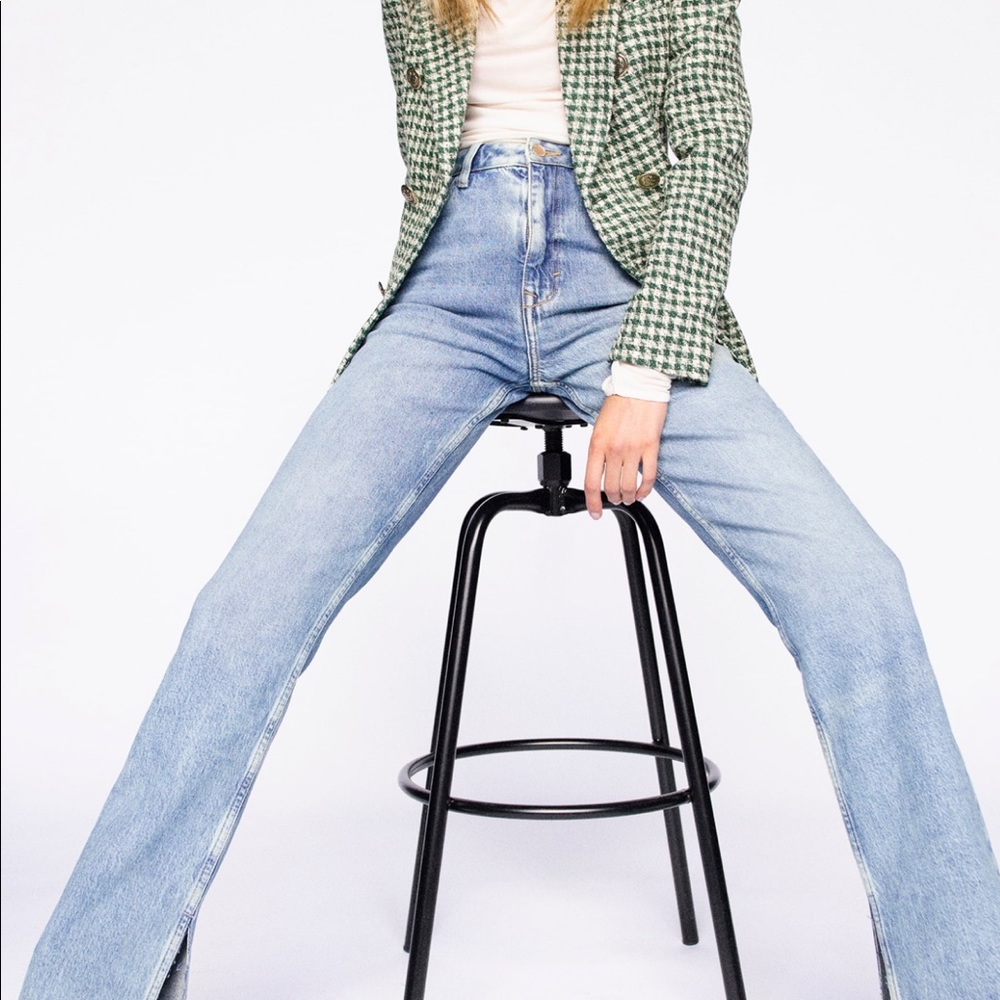 Zara Slim Flare High Rise Split